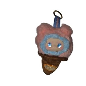 Lovely Emma Scoop Ice Cream Series Plush Pendant - Strawberry Piggy